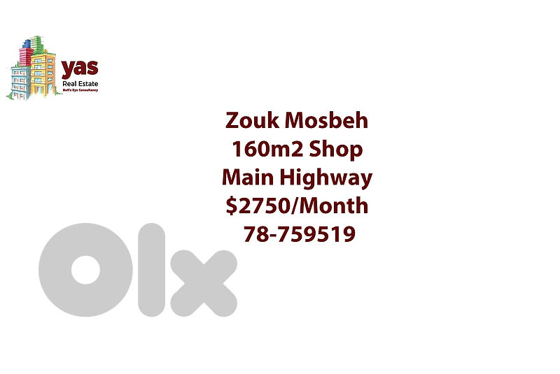 Zouk Mosbeh 160m2 | Shop | Rent | Main Highway | Mezzanine | RH