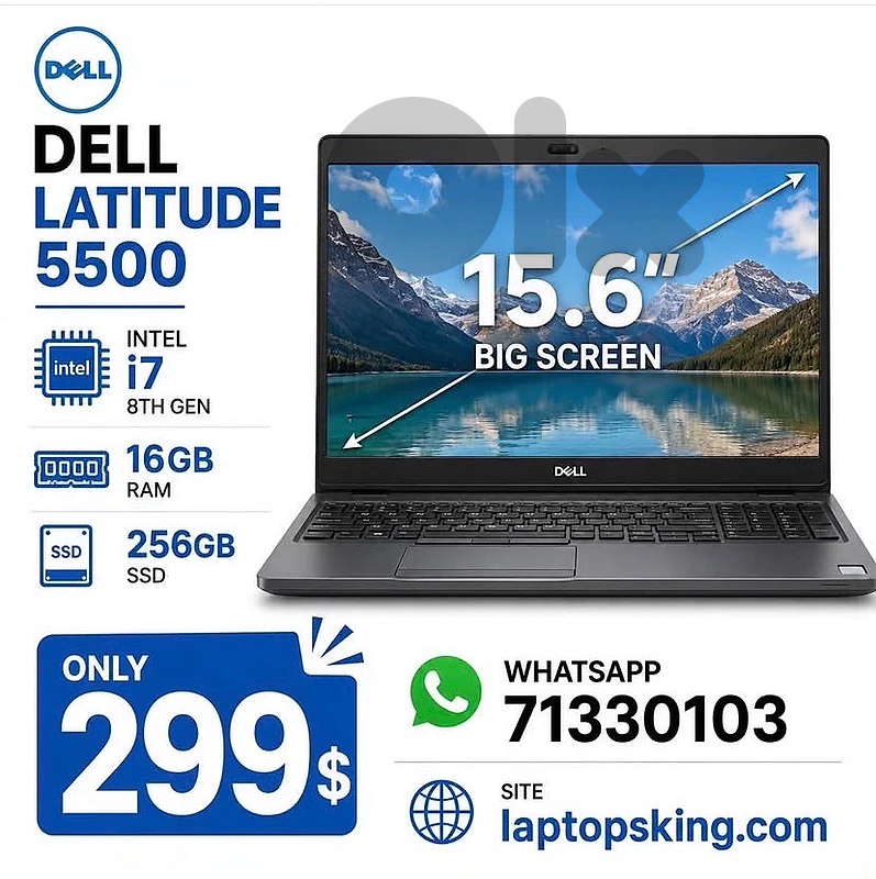 Dell Latitude 5500 Core i7 8th Gen 16GB RAM 256GB SSD 15.6"