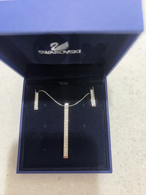Swarovski necklace and earings