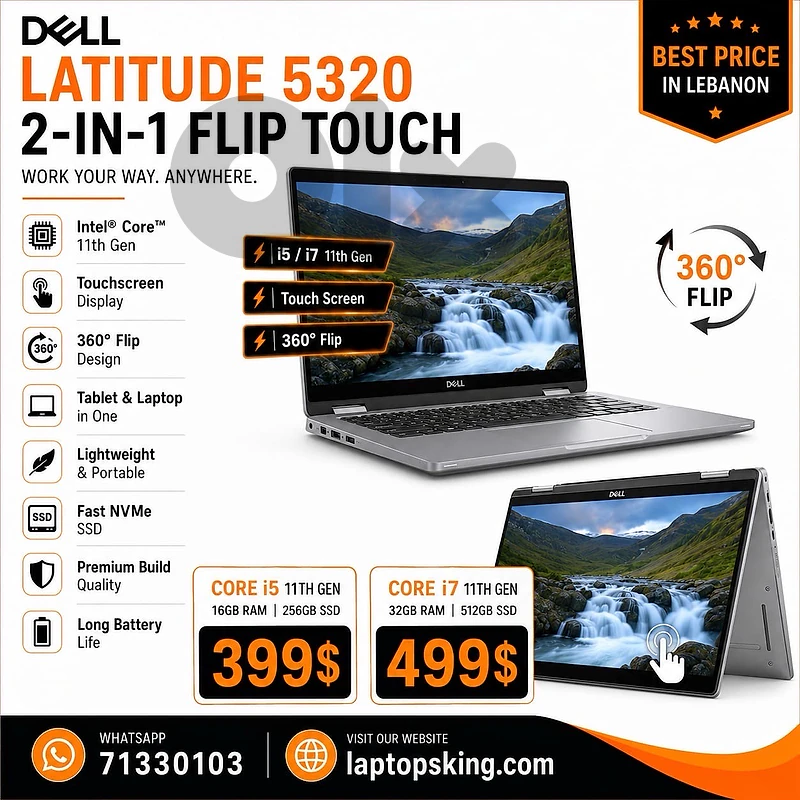 Dell Latitude 5320 2-in-1 Core i5 11th Gen Touch laptop