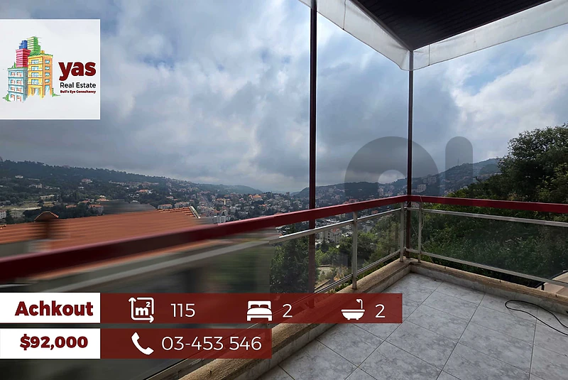 Achkout 115m2 | Mint Condition | Mountain View | Catch | DA |