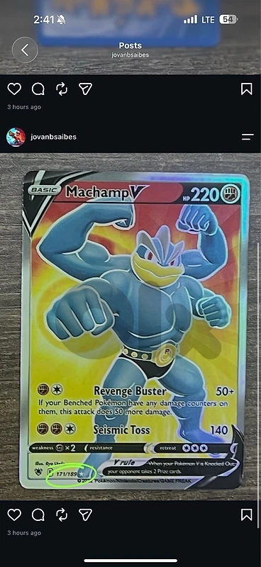 Une carte pokemon de Mechamp V
