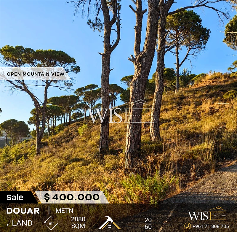 🌳 Prime 2,880 SQM Land for SALE in Douar!