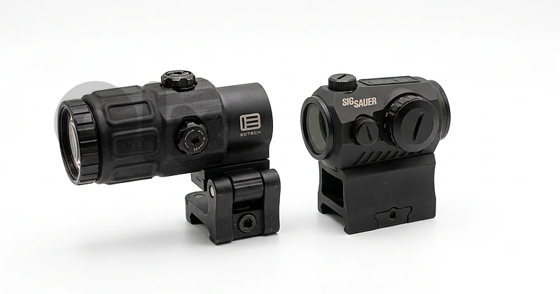 magnifier + red dot scope