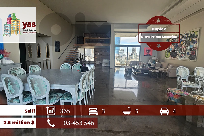 Saifi 365m2 | Duplex | Ultra Prime Location | Decorated | OH