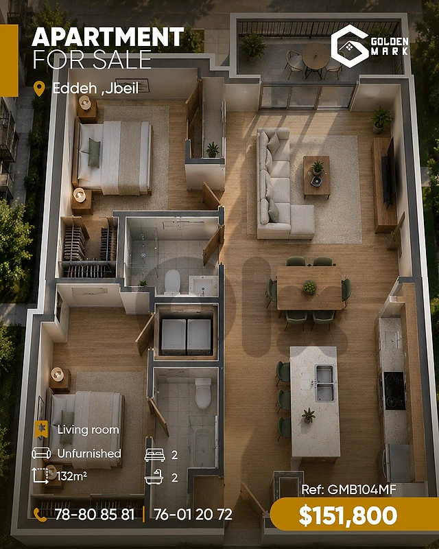 GMB104MF - Underconstruction   apartment for sale in Eddeh - Jbeil