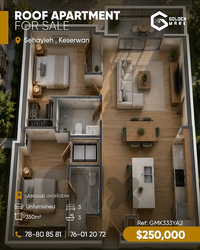 GMK333YAJ - Apartment - Roof For Sale in Sehyaleh  - شقة بنظام "روف"