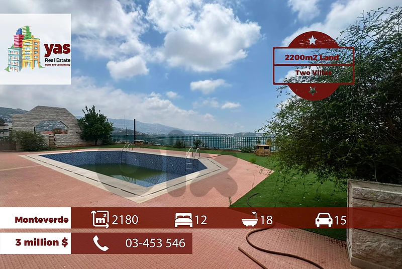 Monteverde 2200m2 | 2180m2 Villas | 500m2 Garden | Pool | OH