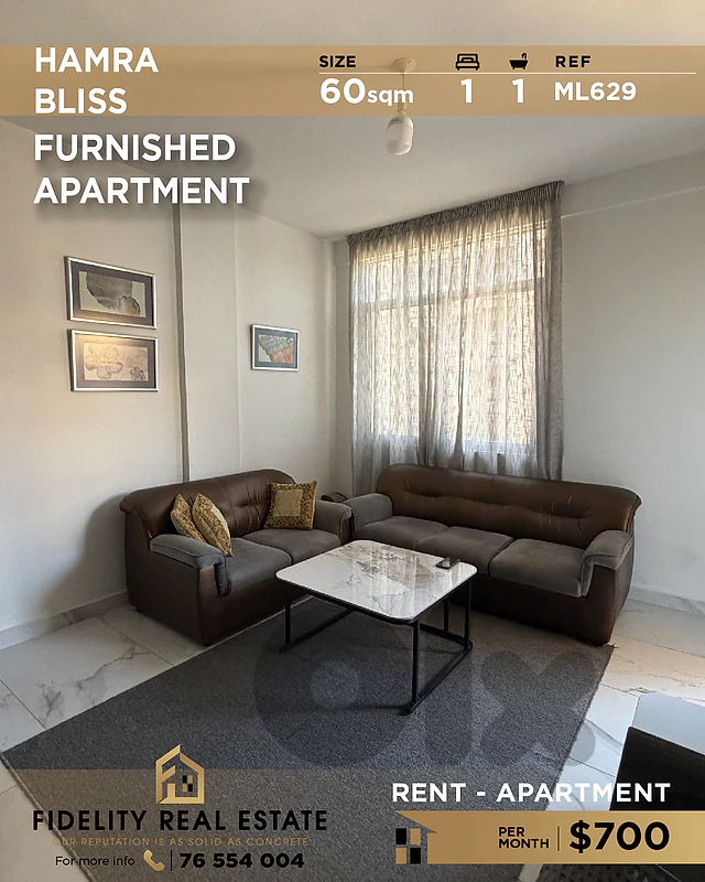 Apartment for rent in Hamra ML629 شقة  للإيجار في الحمرا