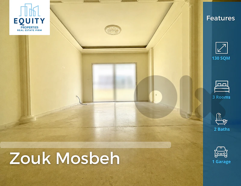 130 SQM Apartement For Rent In Zouk Mosbeh شقة للإيجار #RK55525