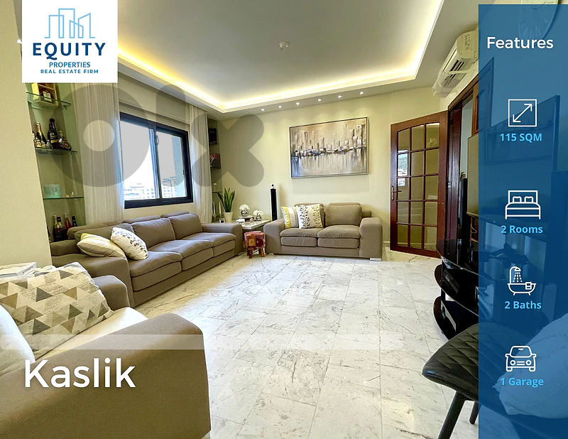 115 SQM Apartment For Sale In Kaslik شقة للبيع #RK55658
