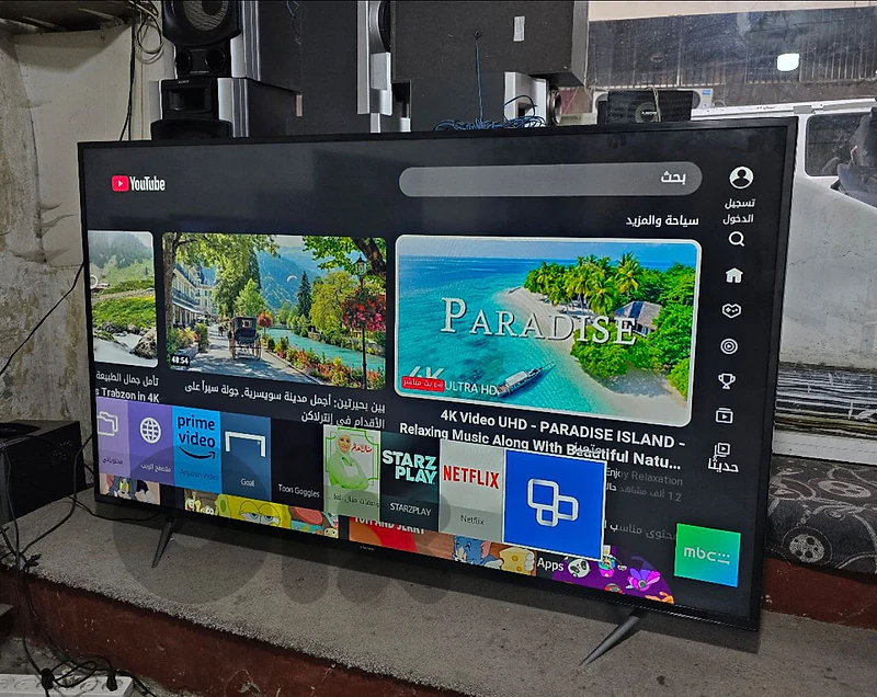 تيفي 65انش سامسونج اورجنال سمارت4k Ultra HD كتير نضيف