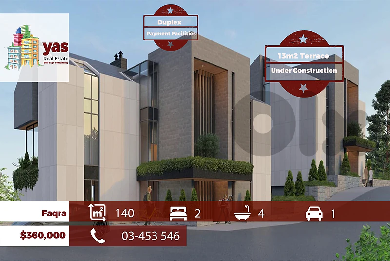 Faqra 140m2 | 13m2 Terrace | Under Construction Duplex | DA
