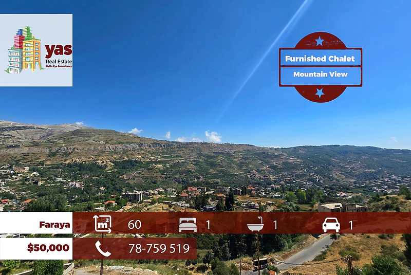 Faraya 60m2 | Furnished Chalet | Mountain View | Catch | DA