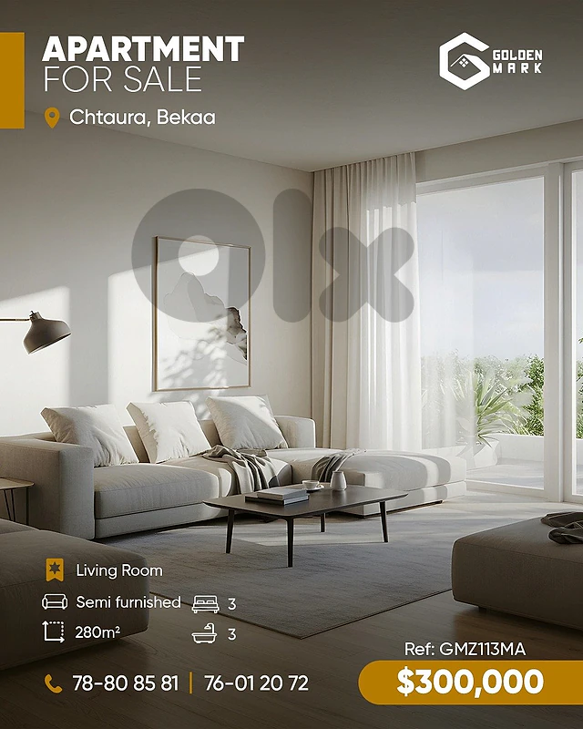 GMZ113MA Apartment for sale in Bekaa - شقة للبيع في البقاع