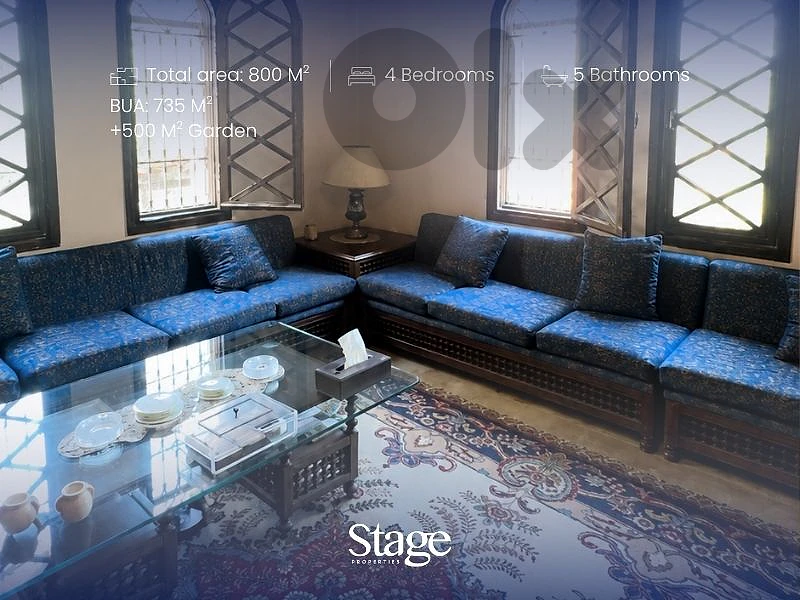 Luxury Villa for Sale in Mansourieh | 735 SQM Built-Up On 800 Sqm Land