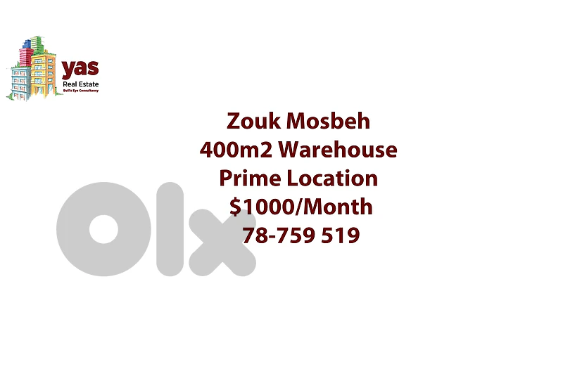 Zouk Mosbeh 400m2 | Warehouse | Rent | Prime Location | RH