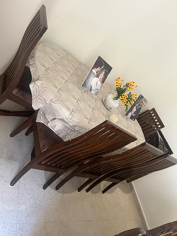 6 sofas 1 table with 5 chairs