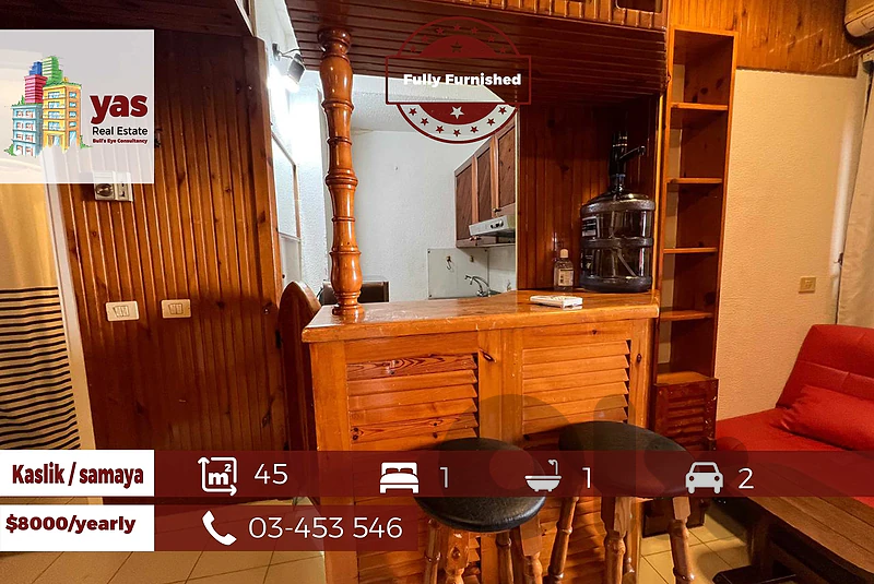 Kaslik / Samaya 45m2 | Furnished Chalet | Rent Yearly | EH |