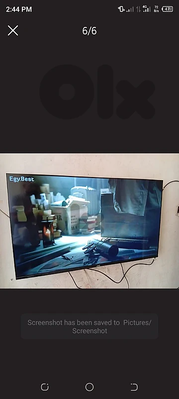 تلفزيون سمارت 43 انش مستعمل شهر و نص نظيف جدا