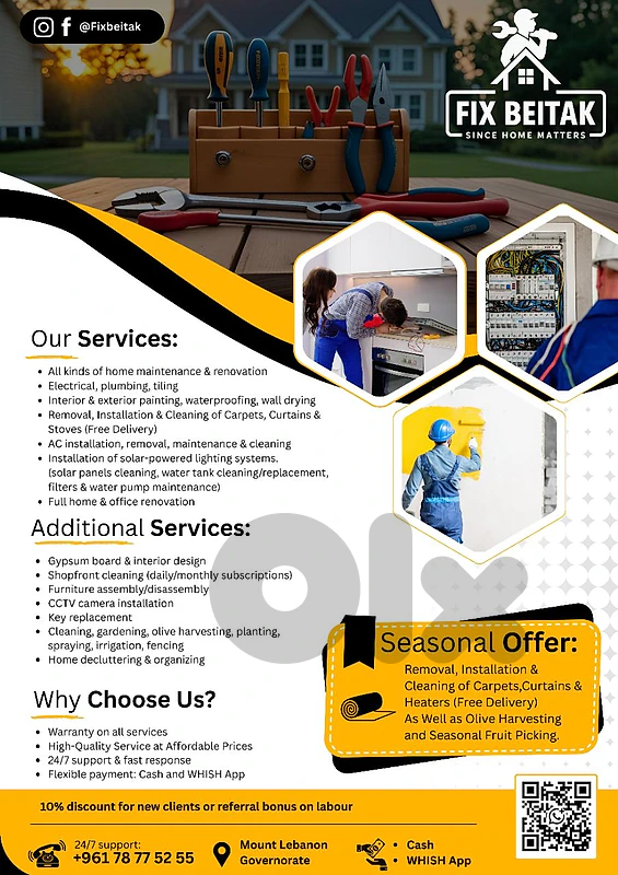 All kind of maintenance and cleaning services