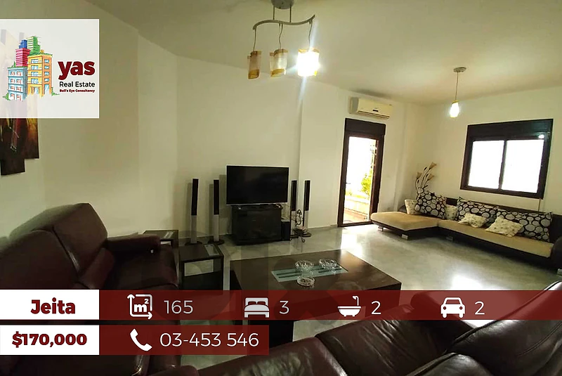 Jeita 165m2 | 100m2 Terrace | Prime Location | Excellent condition | O