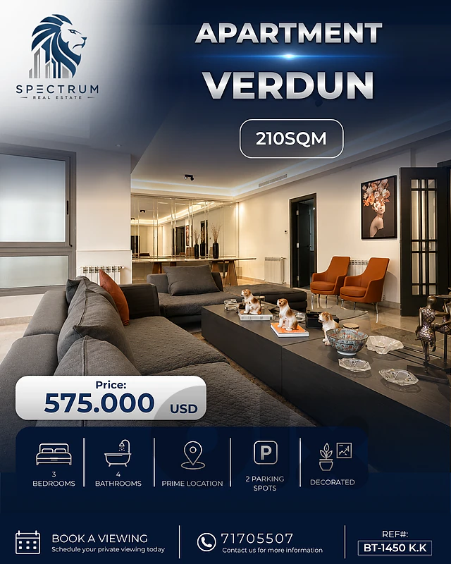 HOT DEAL ! APT IN VERDUN PRIME | 210SQ | 3 BEDS | BT-1451 K.K