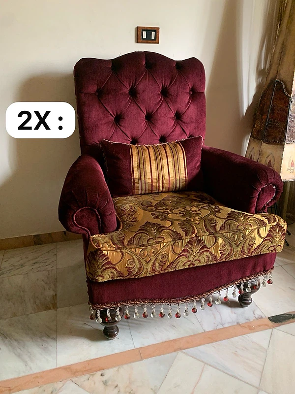 Elegant Baroque-Style Living Room Set — Excellent Used Condition