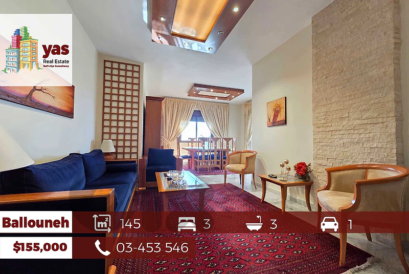 Ballouneh 145m2 | Well Maintained | Calm Street | Accessible | TO