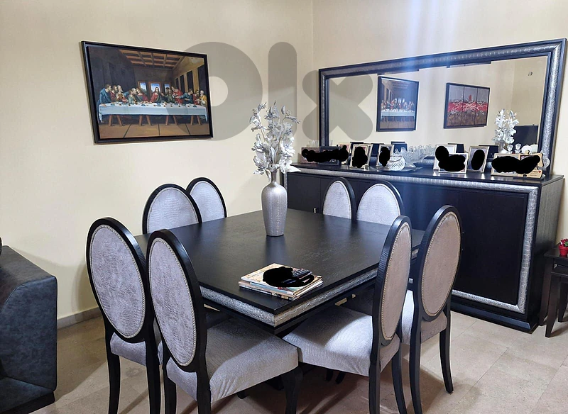 Living room and dining room