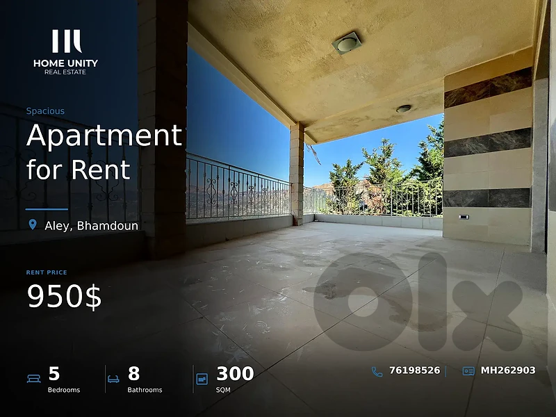 5-bedrooms Apartment for Rent , located in Bhamdoun , Aley