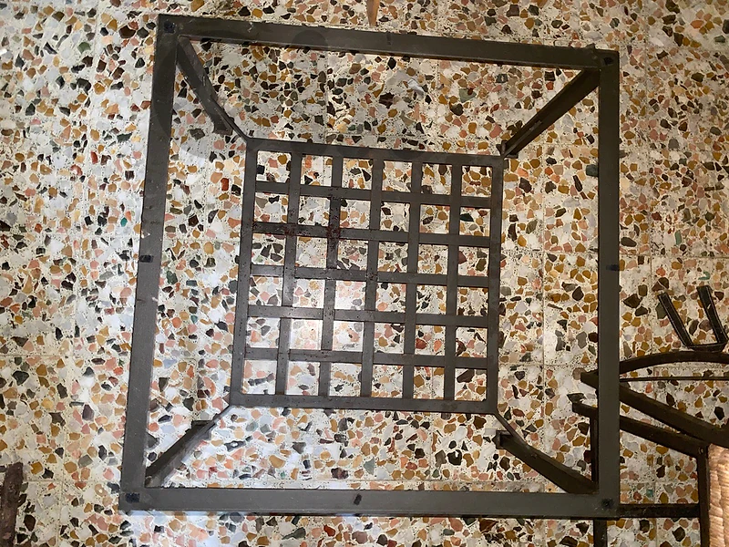Vintage Mid-Century 3-Piece Smoked Glass & Metal Side/End Tables Set