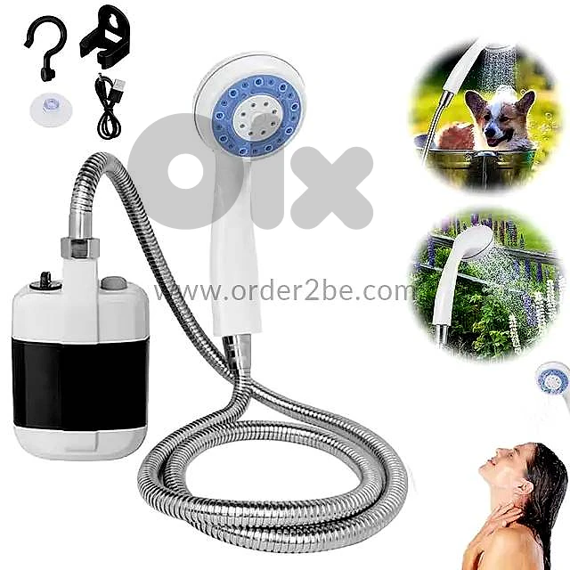 Rechargeable Camping Shower – Portable 2200mAh Pump with Steady Flow