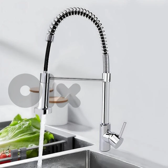 Pull Out Kitchen Mixer Tap, 360 Swivel, 2 Spray Modes, Chrome
