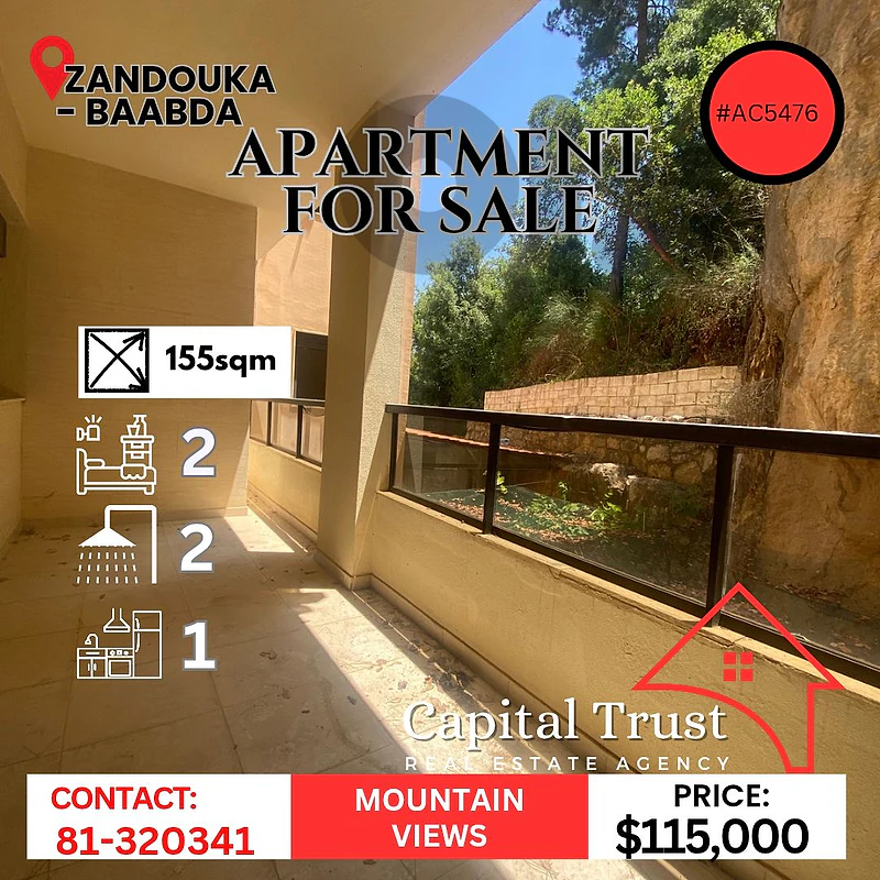 Apartment For Sale In Zandouka شقة للبيع في زندوقة بعبدا