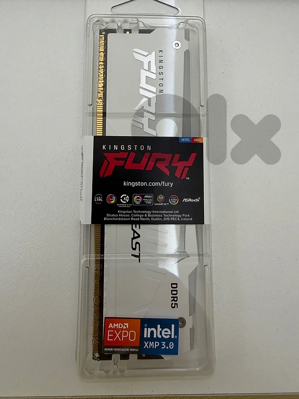 RAM 16 GB DDR5 FURY BEAST WHITE 6000 MHZ