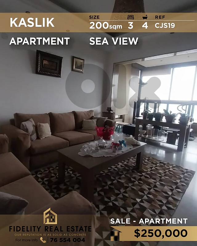 Apartment for sale in Kaslik CJS19 شقة للبيع في كسليك Apartment for sale in Kaslik CJS19 شقة للبيع في كسليك