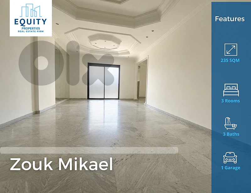 235 SQM Apartment For Rent In Zouk Mikael شقة للإيجار #RK55826