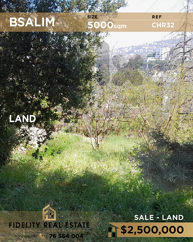 Land for sale in Bsalim CHR32 أرض للبيع في بصاليم