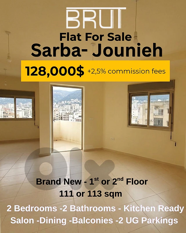 113 sqm Brand new apartment for sale in Sarba Kaslik
