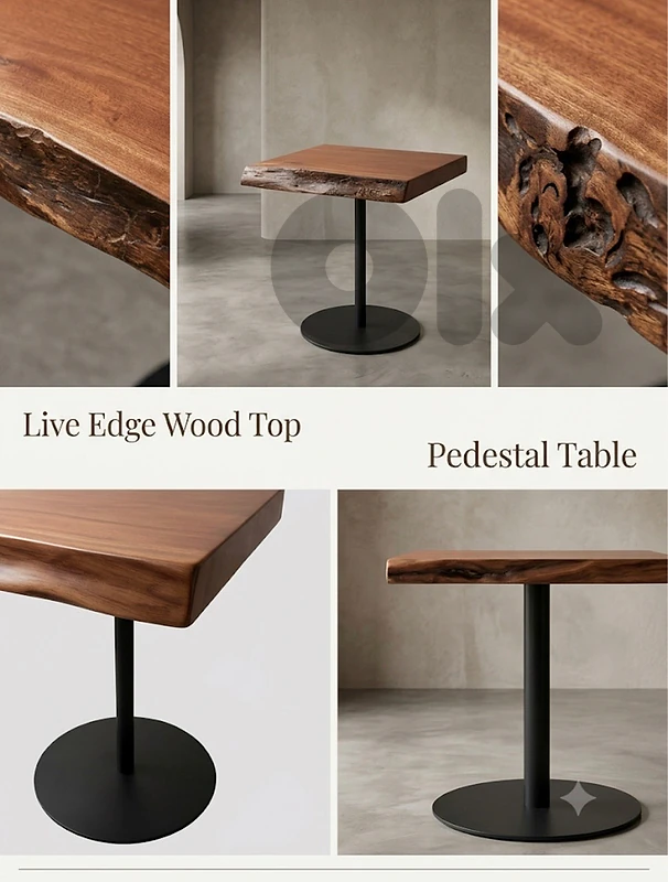Live edge wood table luxury