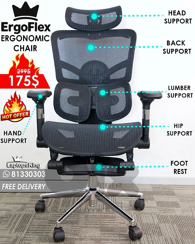 ERGOFLEX Ergonomic Office Chair Black