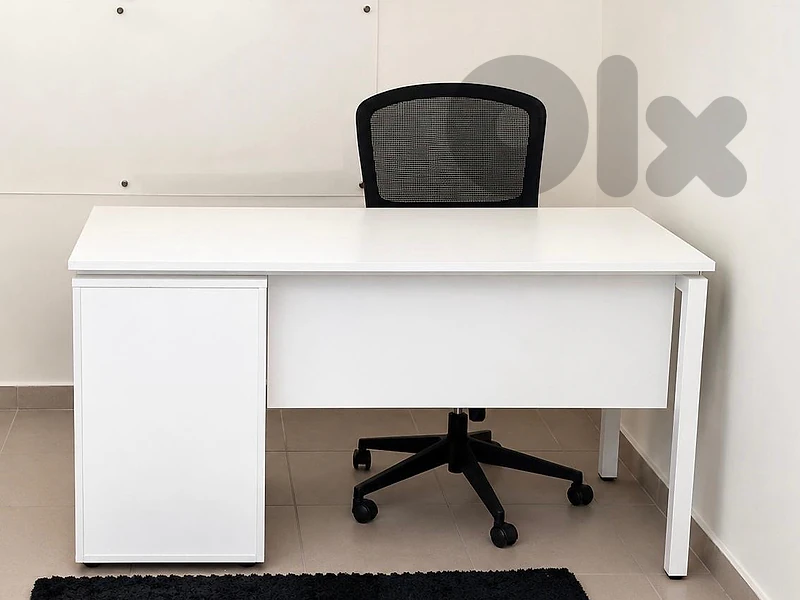Modern Office Desk + Ergonomic Chair | Like New | $400