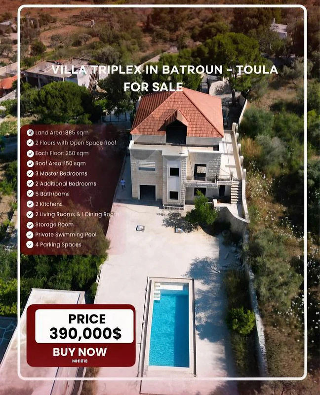 Villa Triplex for sale Toula / Batroun