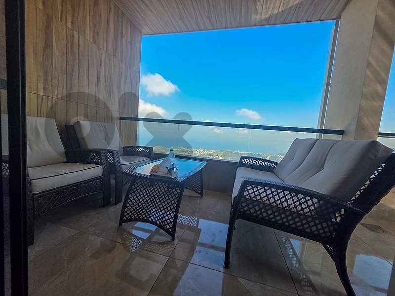 180 SQM Furnished Apartment in Qornet Chehwan + Sea and Mountain View