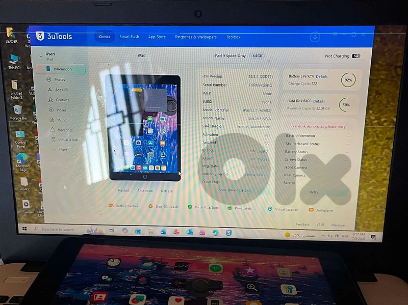 ipad9 battery health 92