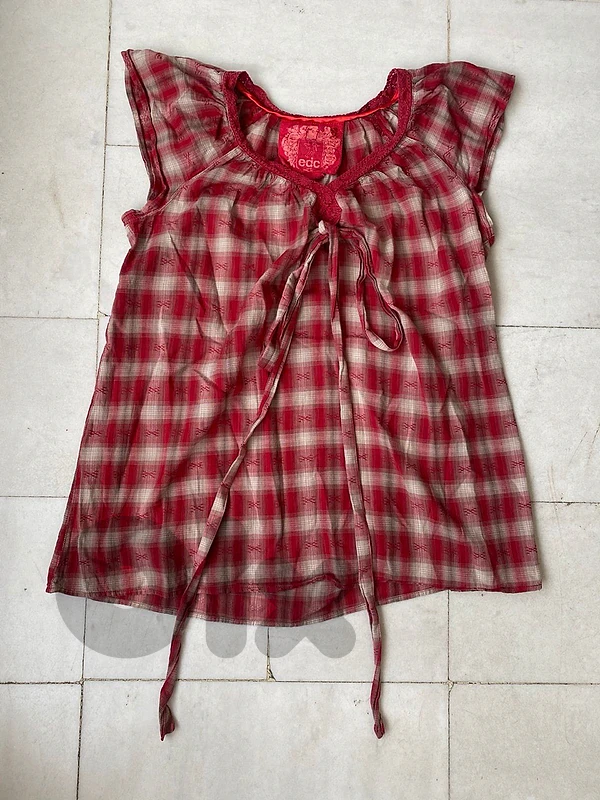 Women Plaid Top