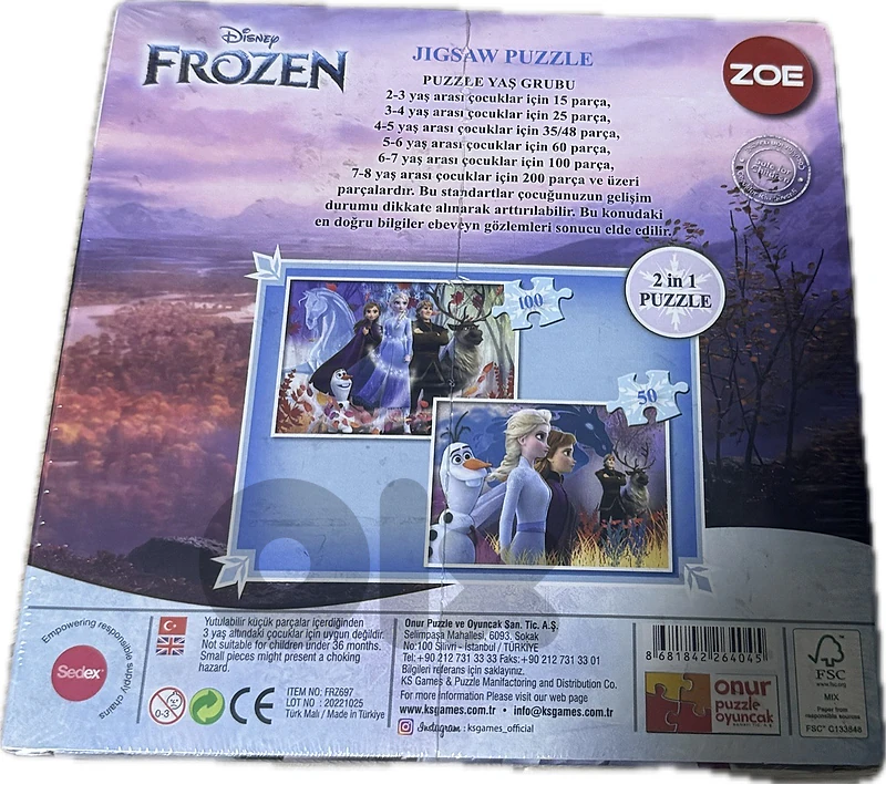 Disney Frozen 2-in-1 Puzzle Set (50 & 100 Pieces)