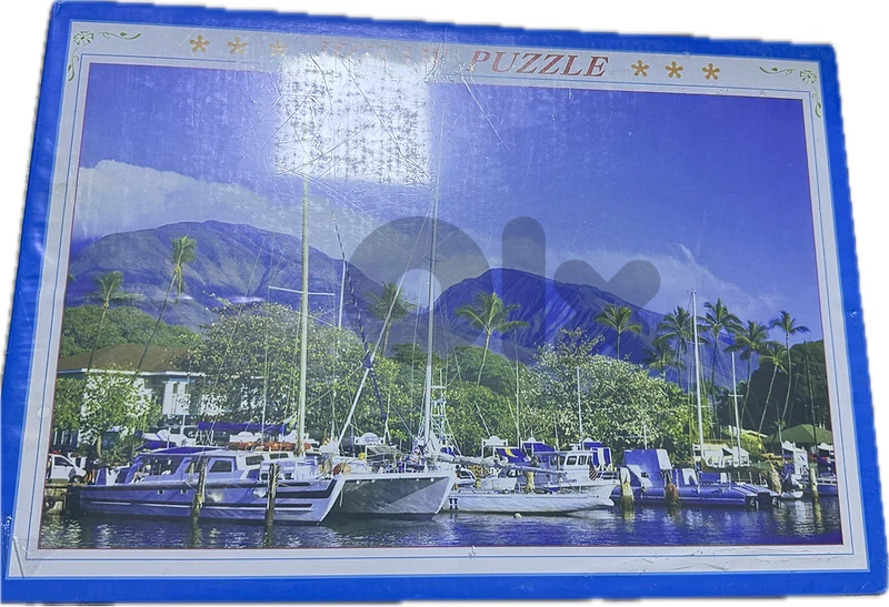 Tropical Marina & Mountain Jigsaw Puzzle