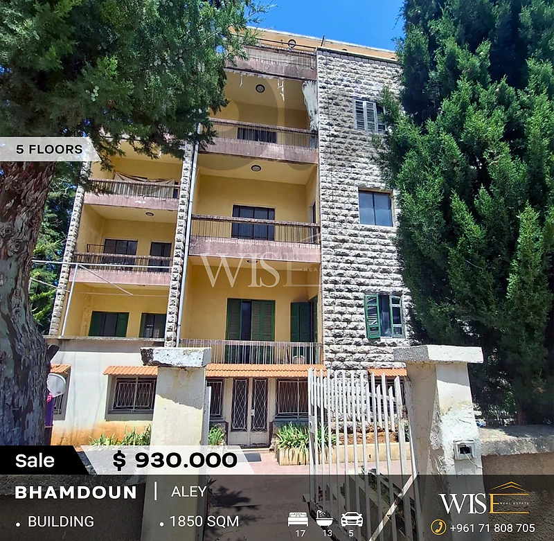 1,850 SQM Residential Building for SALE in Bhamdoun!